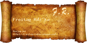 Freitag Réka névjegykártya